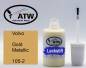 Preview: Volvo, Gold Metallic, 105-2: 20ml Lackstift, von ATW Autoteile West.